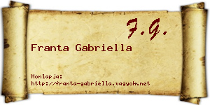 Franta Gabriella névjegykártya